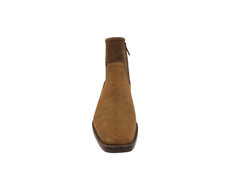CM-1000 KHAKI COW SUEDE PONY HAIR 6# DEV SAMPLE 4