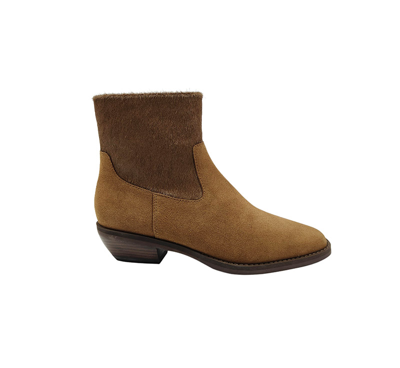 CM-1000 KHAKI COW SUEDE PONY HAIR 6# DEV SAMPLE1