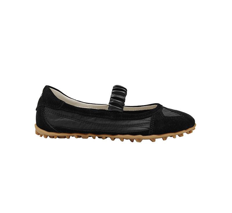 CM-1005 BLACK COW SUEDE FABRIC 6# DEV SAMPLE 1