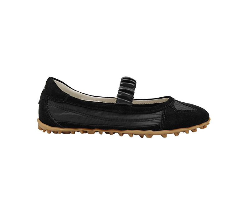 CM-1005 BLACK COW SUEDE FABRIC 6# DEV SAMPLE 2