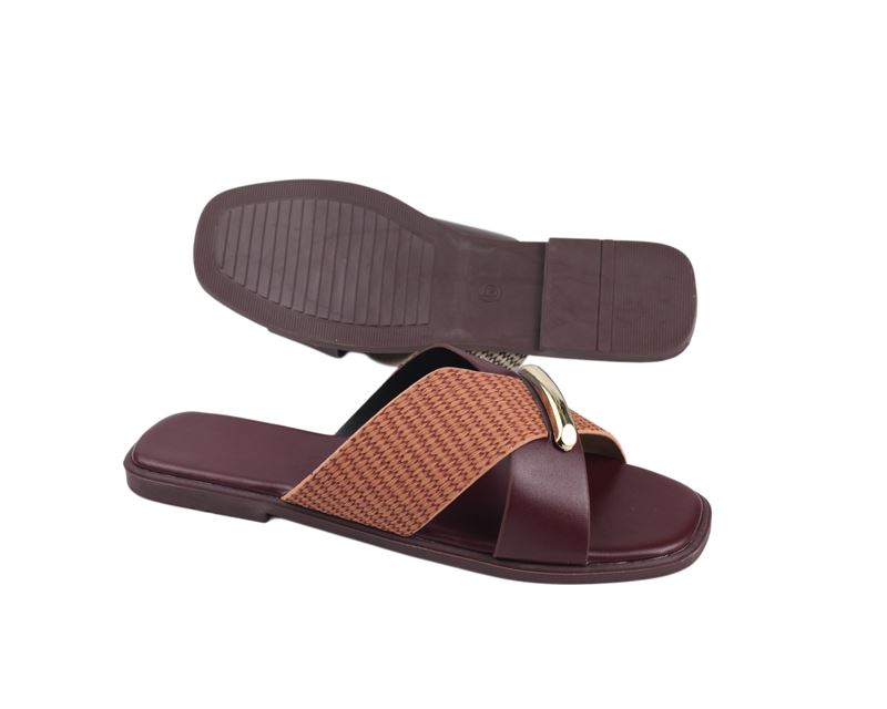 CM-1062 BURGUNDY PU-ORANGE EMBOSS PU #6 DEV SAMPLE