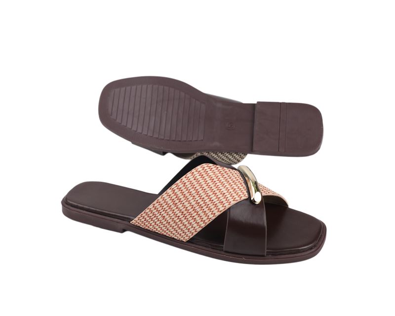 CM-1062 DK BROWN PU-PINK EMBOSS PU #6 DEV SAMPLE